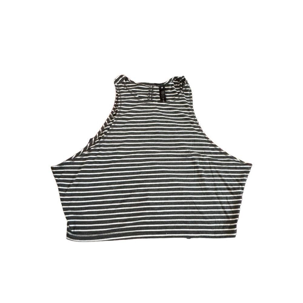 EUC Yogalicious crop workout top loose fitting slit back Rare Large FINAL PRICE